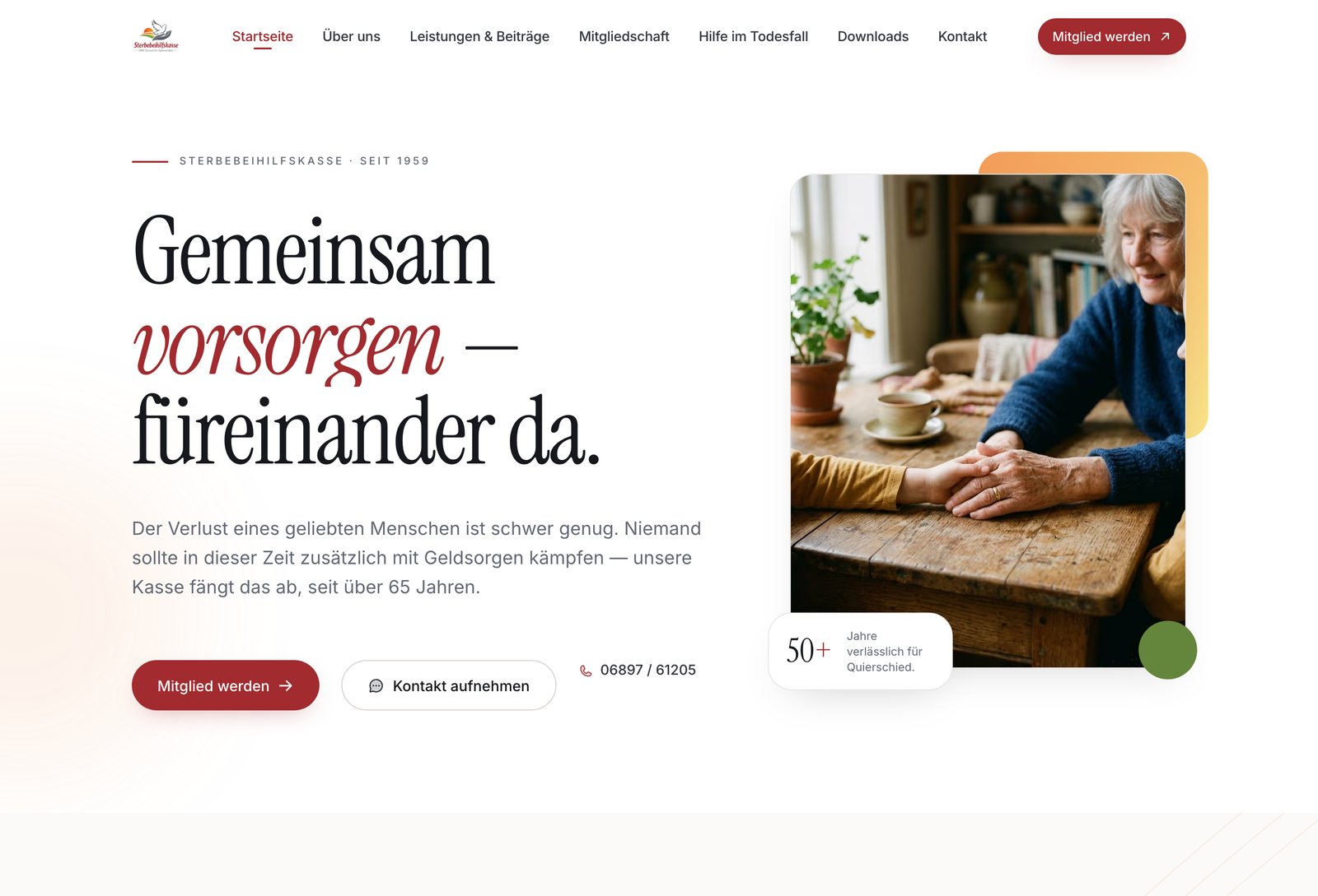 DRK Sterbebeihilfskasse Quierschied - Website Vorschau